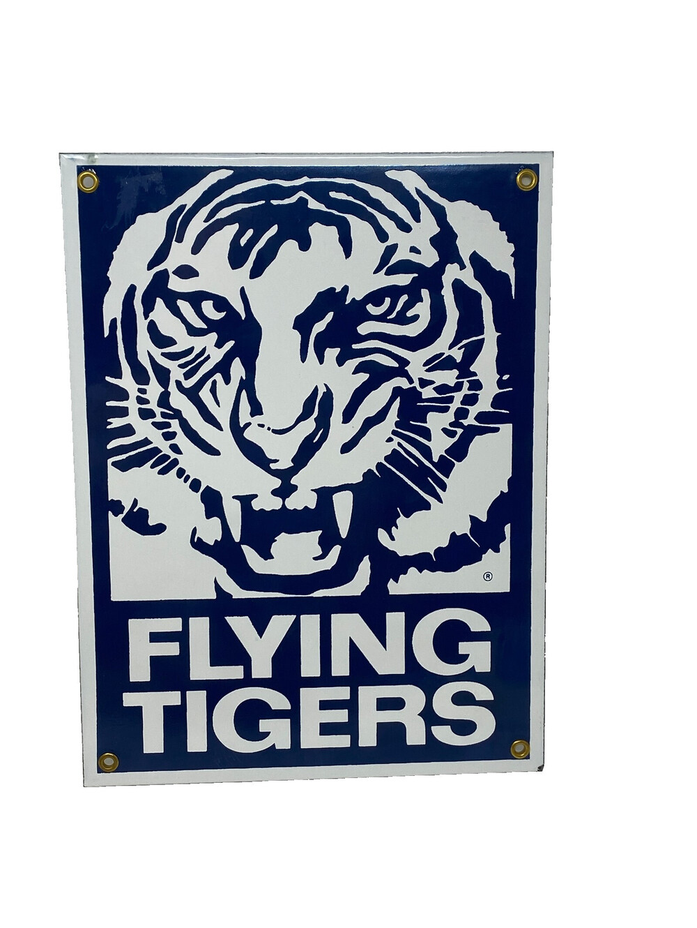 Flying Tigers Porcelain Enamel Sign Tiger Logo Aviation Cargo Airline New